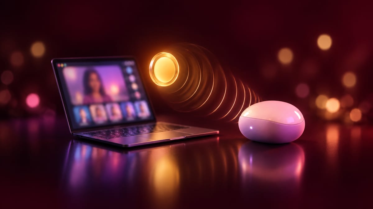 Stripchat Lovense concept: a token tip sending a live signal to an interactive toy on a cam stream